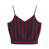 Fashion Women Vest Chiffon Camisole Sleeveless Sling Stripe Floral Tops Solid Pearl Beading Camis Tanks Crop Female Streetwear