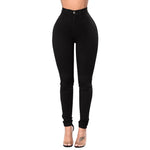 Helisopus High Waist Skinny Jeans Women Casual Elastic Black White Denim Pencil Pants Push Up Trousers Plus Size