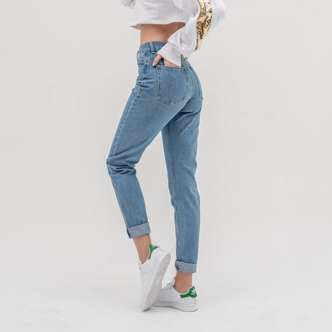 luckinyoyo jean woman mom jeans pants boyfriend jeans for women with high waist push up large size ladies jeans denim 5xl 2019