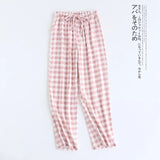 Spring Couples Cotton Gauze Sleep Pants Ladies Home Tie Pajama Pant Men's Bottom Pants Sleeping Pants Woman Pajama Bottoms