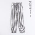 Spring Couples Cotton Gauze Sleep Pants Ladies Home Tie Pajama Pant Men's Bottom Pants Sleeping Pants Woman Pajama Bottoms