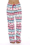 Women Men Unisex Christmas Lounge Pajama Pants Soft Animal Printed Loose Sleep Bottoms Trousers Xmas Deer Print