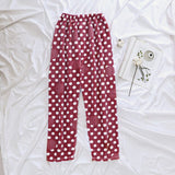 Caiyier Autumn Winter Flannel Pajamas Women Sleep Bottoms Warm Soft Loose Night Wear Long Pants Thick Pajama Pants