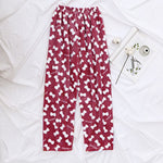 Caiyier Autumn Winter Flannel Pajamas Women Sleep Bottoms Warm Soft Loose Night Wear Long Pants Thick Pajama Pants