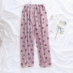 Caiyier Autumn Winter Flannel Pajamas Women Sleep Bottoms Warm Soft Loose Night Wear Long Pants Thick Pajama Pants