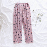 Caiyier Autumn Winter Flannel Pajamas Women Sleep Bottoms Warm Soft Loose Night Wear Long Pants Thick Pajama Pants