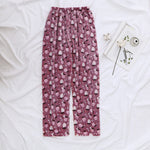 Caiyier Autumn Winter Flannel Pajamas Women Sleep Bottoms Warm Soft Loose Night Wear Long Pants Thick Pajama Pants