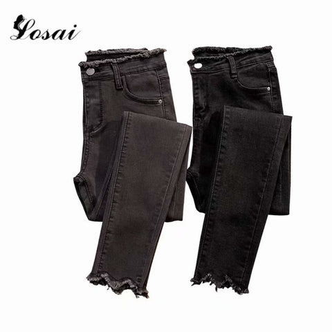 2019 Jeans Female Denim Pants Black Women Jeans High Waist Jeans Donna Stretch Boyfriend  Pants for Women Mom Jeans Trousers