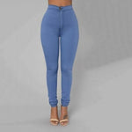 Pencil Jeans Women Stretch Casual Denim Skinny Pants  Ladies Fashionable High Waist Tight Trousers 5 Color Hot