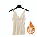 New Strap Top Women Halter V Neck Basic White Cami Sleeveless Lace Tank Tops Women'S Summer Camisole