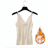 New Strap Top Women Halter V Neck Basic White Cami Sleeveless Lace Tank Tops Women'S Summer Camisole