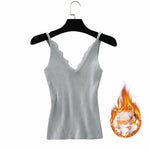 New Strap Top Women Halter V Neck Basic White Cami Sleeveless Lace Tank Tops Women'S Summer Camisole