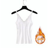 New Strap Top Women Halter V Neck Basic White Cami Sleeveless Lace Tank Tops Women'S Summer Camisole