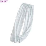 2019 Spring New Sleep Pants Ladies' 100% Gauze Cotton Print Variety Styles Sleep Bottoms Trousers Soft Household Pants pyjamas