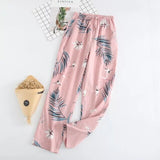 2019 Spring New Sleep Pants Ladies' 100% Gauze Cotton Print Variety Styles Sleep Bottoms Trousers Soft Household Pants pyjamas