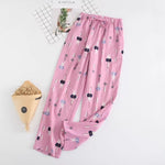 2019 Spring New Sleep Pants Ladies' 100% Gauze Cotton Print Variety Styles Sleep Bottoms Trousers Soft Household Pants pyjamas