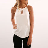 Fashion Causal Tank Top 2019 New Women Ladies Summer Tanks Tops Sleeveless V-Neck Halter Solid Tanks Tops Beach Style Size S-XL