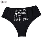 Sexy Womens If Youre Reading This I Love you Bikini Bottom Underwear Bathing briefs Beach Swimwear