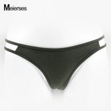 Women Sexy Black Swimwear Separates Summer Ladies Swim Briefs Low Waist Thong Shorts Bikini Bottom Female Brazilian Underwear