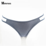 Women Sexy Black Swimwear Separates Summer Ladies Swim Briefs Low Waist Thong Shorts Bikini Bottom Female Brazilian Underwear