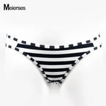 Women Sexy Black Swimwear Separates Summer Ladies Swim Briefs Low Waist Thong Shorts Bikini Bottom Female Brazilian Underwear