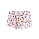 Ship From The US Corgi Print Cute Sleep Bottoms Knitting Cotton Pajama Shorts Women Multi Dogs Styles Elastic Waist Loose B61002