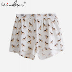 Ship From The US Corgi Print Cute Sleep Bottoms Knitting Cotton Pajama Shorts Women Multi Dogs Styles Elastic Waist Loose B61002