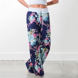 Cute Women Casual Sleep Bottoms Soft Pajama Pants Elastic Drawstring Waist Pyjamas Women Trousers Sexy Loose Home Pants