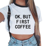 Summer fashion Harajuku Sexy tank Crop Top White T Shirt Clothes Women Cute mouse printed Croptop Short sleeve