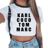 Summer fashion Harajuku Sexy tank Crop Top White T Shirt Clothes Women Cute mouse printed Croptop Short sleeve