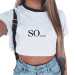 Summer fashion Harajuku Sexy tank Crop Top White T Shirt Clothes Women Cute mouse printed Croptop Short sleeve