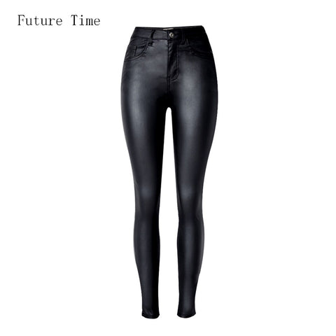 2019 Fashion Women Jeans,fitting High Waist slim Skinny woman Jeans,Faux leather jeans,stretch Female jeans,pencil pants C1075