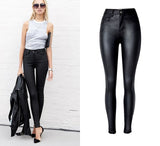 2019 Fashion Women Jeans,fitting High Waist slim Skinny woman Jeans,Faux leather jeans,stretch Female jeans,pencil pants C1075