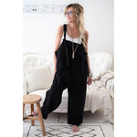 Women Sleeveless Pockets Dungaree Baggy Jumpsuits Overalls Fashion Strappy Loose Long Harem Pants Bib Trousers Plus Size XL W3