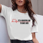 Cartoon Greys Anatomy T-shirts Women You're My Person Letter T Shirt 90s Harajuku Ullzang Fashion Tops Tee Korean Tshirt Female