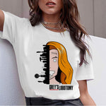 Cartoon Greys Anatomy T-shirts Women You're My Person Letter T Shirt 90s Harajuku Ullzang Fashion Tops Tee Korean Tshirt Female